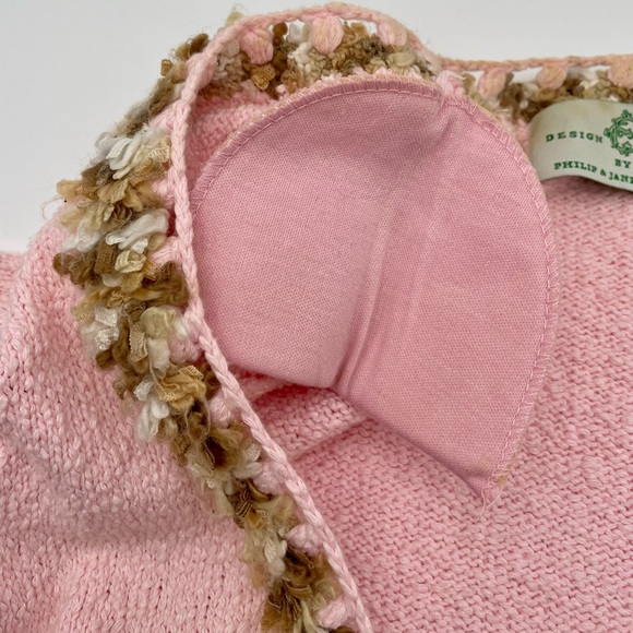 Design Options By Philip & Jane Gordon | Vintage Pink Cardigan Sweater Size XL - Picture 3 of 8